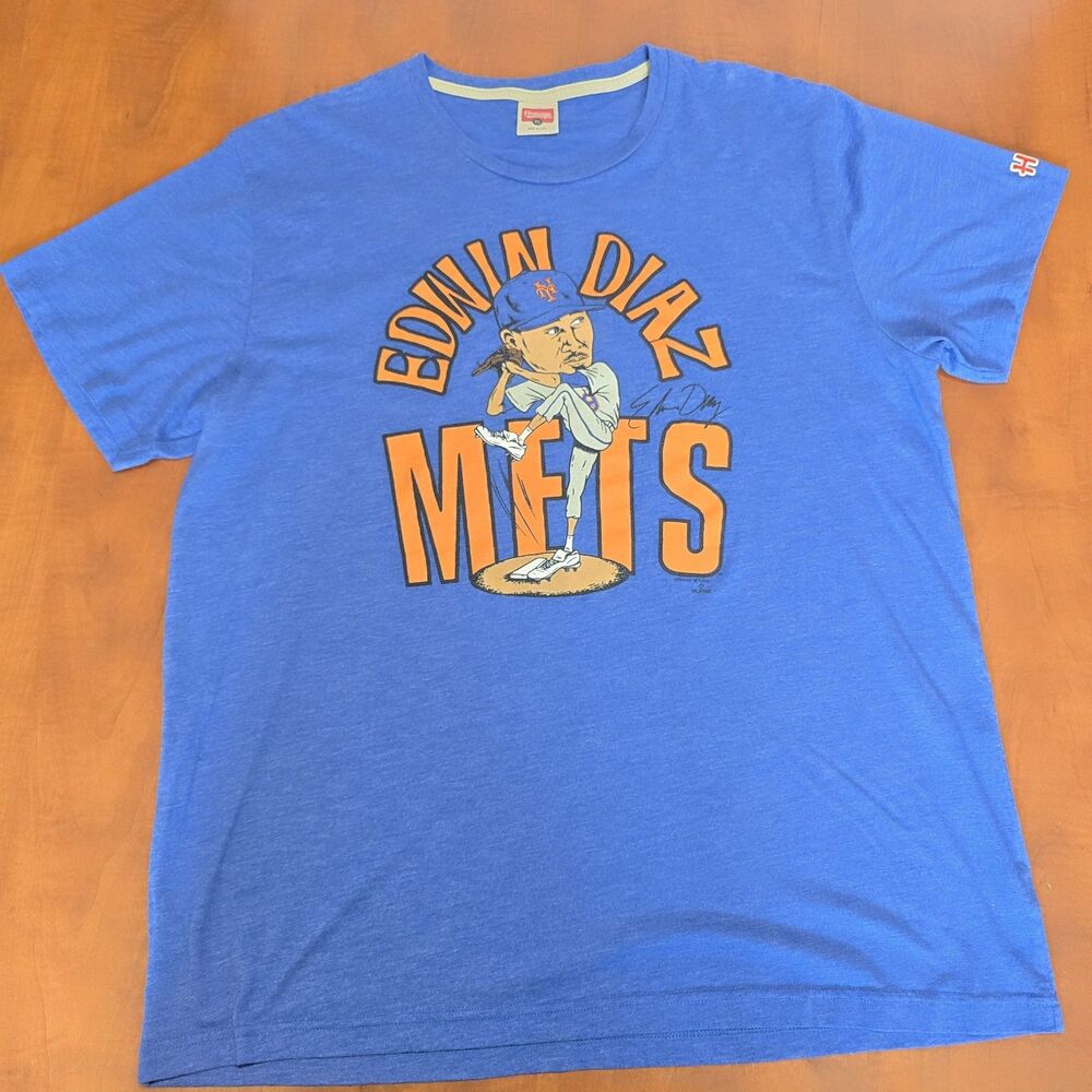 Homage New York Mets Edwin Diaz Short Sleeve Graphic Crew Neck Tee XL
